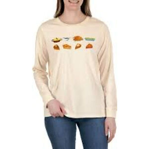 State of Mine Beige Thanksgiving Graphic Long Sleeve Tee XL NWT